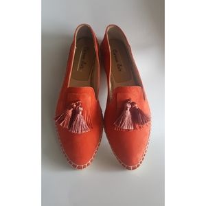 NEW Carmen Saiz lobster nubuck leather espadrilles